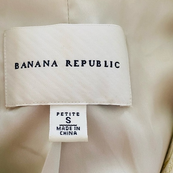 BANANA REPUBLIC Brocade Silk Blend Jacket Size Small Petite - Picture 7 of 9